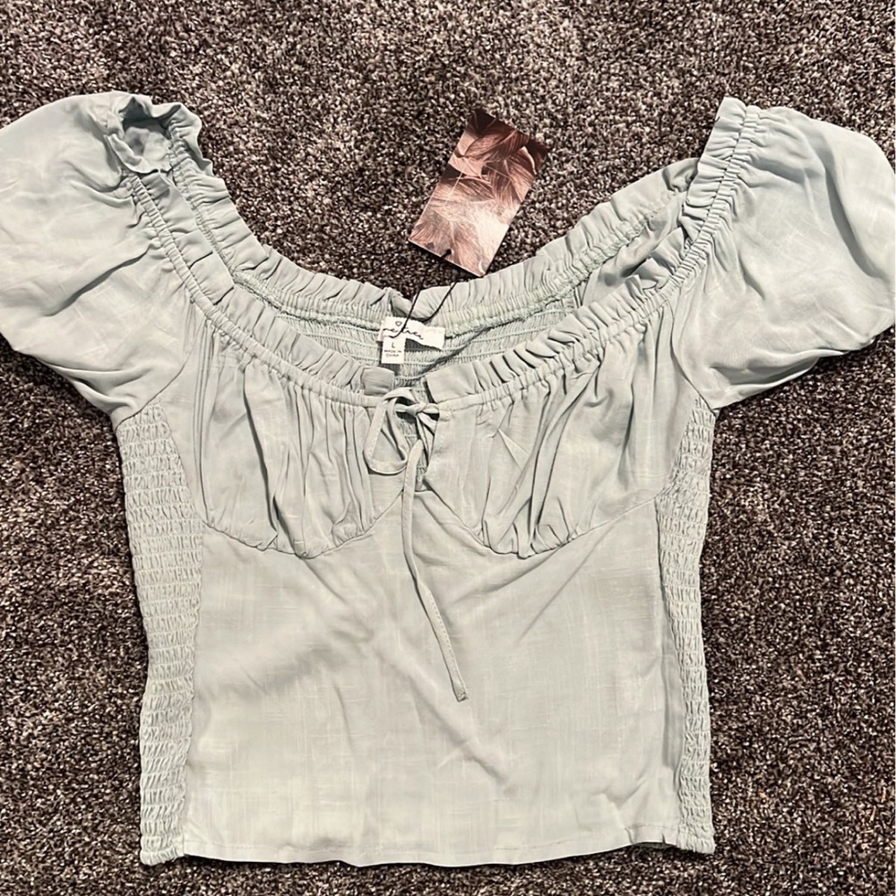 Girls/woman mint Off shoulder top